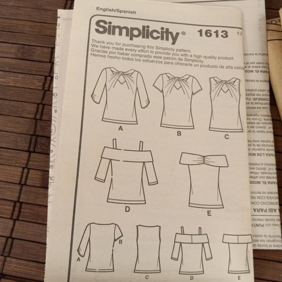 Knit Top 4 6 8 10 12 Simplicity 1613 Sewing Pattern - Picture 8 of 8